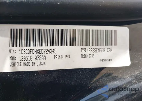 2014 Dodge Dart Aero from USA, damaged, VIN 1C3CDFDHXED724349